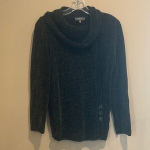 Habitat dark green Cowl Neck Sweater with Button Detail